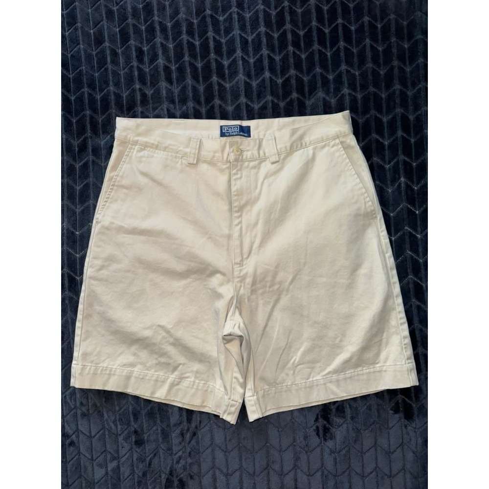 Polo Ralph Lauren Mens Prospect Short Khaki Flat Front Chino Size 36